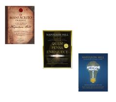 Kit c/3 livros de Bolso Napoleon Hill- Atitude Mental + Quem pensa Enriquece + O Manuscrito Original - Citadel