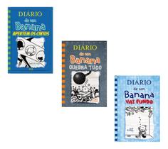 Kit C/3 Livros - Diário de Um Banana - 12, 14 e 15 - Capa Cartão + Brinde