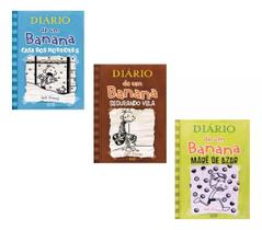 Kit C/3 Livros Diário de Um Banana 6, 7 e 8 (Capa Mole)