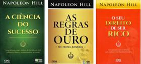 Kit C/3 Livros Napoleon Hill - O Seu Direito de ser Rico, A Ciência do Sucesso e As Regras de Ouro