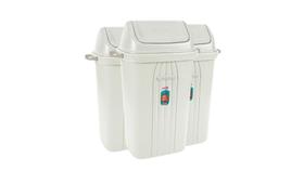 Kit c/ 3 Lixeira Plástica Resistente Basculante 105 Litros