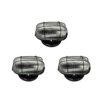 Kit C/3 - Luminaria Tartaruga Chapa Elite Preta Com Vidro... Kit C/3 - Luminaria Tartaruga Chapa Elite Preta Com Vidro...