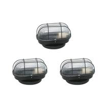 Kit C/3 - Luminaria Tartaruga Ferro/Vidro Pr Jr Ilum Kit C/3 - Luminaria Tartaruga Ferro/Vidro Pr Jr Ilum