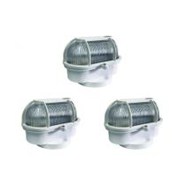 Kit C/3 - Luminaria Tartaruga Pvc Shintech Branca Com Vid... Kit C/3 - Luminaria Tartaruga Pvc Shintech Branca Com Vid...