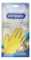 Kit c/ 3 Luva Multiuso Amarela Latex Bompack P