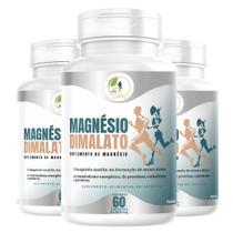 KIT C/3 Magnésio Dimalato Premium 60 Cápsulas - Fits Life
