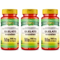 KIT C/3 Magnésio Quelato Mg Puro 700mg 180 Caps Vegano Unilife