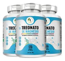Kit C/3 Magnésio Treonato 500mg - 120 Cáps - Fits Life