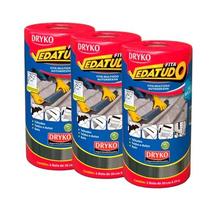 Kit C/3 Manta asfáltica 30 cm x 10 m Rolo auto adesiva aluminizada multiuso Dryko Vedatudo