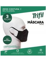 Kit c/3 Máscara Trifil Proteção Antiviral Lavável