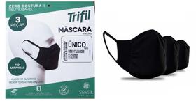 Kit C/3 Mascaras Facial Em Dupla Camada Canelada Trifil - W06117