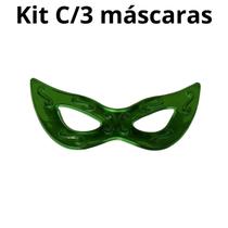Kit C/3 Máscaras Gigante Carnaval Verde 73CM Carnaval