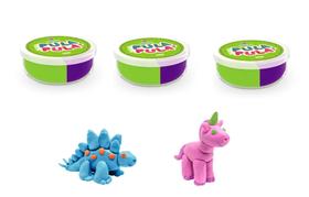 Kit C/ 3 Massa Pula-Pula Muito Divertida, Massinha de Criar Kit C/ 3 Massa Pula-Pula Muito Divertida, Massinha de Criar