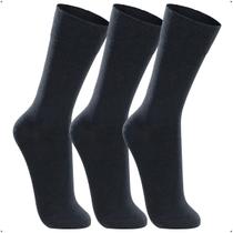 Kit C/3 Meia Social Lupo Sportwear 1210 Algodão Cor:PretoTamanho:37-44 Kit C/3 Meia Social Lupo Sportwear 1210 Algodão Cor:PretoTamanho:37-44