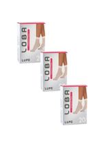 Kit c/3 Meia Soquete Fina Lupo Loba Fio 20 5530 Poliamida