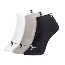 Kit c/ 3 Meias Infantil Puma Cano Curto Branco/Mescla/Preto 25 a 34