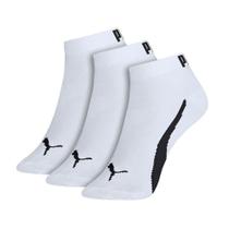 Kit c/ 3 Meias Masculina Puma Sapatilha Branco/Preto Kit c/ 3 Meias Masculina Puma Sapatilha Branco/Preto