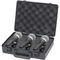 Kit c/3 Microfones de Mão Samson Q6 CL3P
