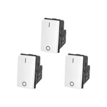 Kit C/3 - Modulo Pial Pop Branco Simples Bipolar 10A Lg010B
