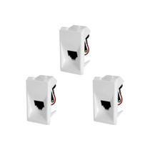 Kit C/3 - Modulo Pial Pop Branco Tomada Telefone Rj11 - L...