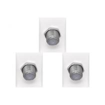Kit C/3 - Modulo Pial Pop Tomada P/Tv Lg060 Branco