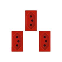 Kit C/3 - Modulo Soprano Ilus (Tomada 10A Vermelho) 5Ub99007
