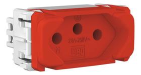 Kit c/ 3 Modulo Tomada 2p+t 20a 250v Vermelho Compose
