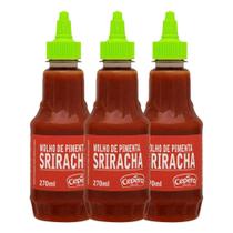 Kit C/3 Molhos De Pimenta Sriracha Cepêra Food Service