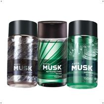 Kit C/3 Musk Body Splash Instinct + Metropolitano + Mineralis Avon