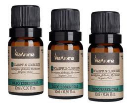 Kit c/3 Oleo Essencial Eucaliptus Globulus Via Aroma 10ml Kit c/3 Oleo Essencial Eucaliptus Globulus Via Aroma 10ml