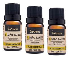 Kit c/3 Oleo Essencial LIMAO TAHITI 100% Natural 10ml - Via Aroma