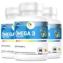 KIT C/3 Ômega 3 EPA DHA IFOS 120 Cáps 1000mg Fits Life KIT C/3 Ômega 3 EPA DHA IFOS 120 Cáps 1000mg Fits Life