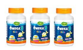 Kit C/3 Ômega 3 Kids 60 Cápsulas Unilife - Rico Em Dha E Epa