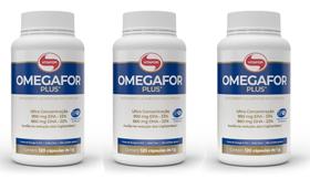 Kit c/3 Omegafor Plus EPA DHA Ômega 3 C/120 Capsulas 1g Vitafor