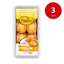 Kit c/3 Pacotes de Madeleine Paderri 200G - Tradicional
