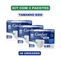 Kit c/ 3 pacotes Fralda Confort Master Pants G/EG com 16 unidades Kit c/ 3 pacotes Fralda Confort Master Pants G/EG com 16 unidades