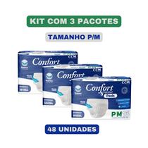 Kit c/ 3 pacotes Fralda Confort Master Pants P/M com 16 unidades Kit c/ 3 pacotes Fralda Confort Master Pants P/M com 16 unidades