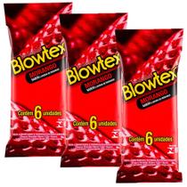 Kit c/ 3 Pacotes Preservativo Blowtex Morango c/ 6 Un Cada Kit c/ 3 Pacotes Preservativo Blowtex Morango c/ 6 Un Cada