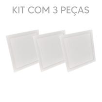 Kit c/ 3 painel plafon de embutir led quadrado 24w 6500k Kit c/ 3 painel plafon de embutir led quadrado 24w 6500k