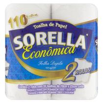 Kit c/ 3 Papeis toalha Sorella Folha Dupla 55 folhas 2 rolos Kit c/ 3 Papeis toalha Sorella Folha Dupla 55 folhas 2 rolos