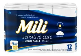 Kit c/ 3 Papel Higienico Sensitive Care Folha Dupla 12