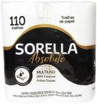 Kit c/ 3 Papel toalha Sorella Absolute Folha Dupla com 2