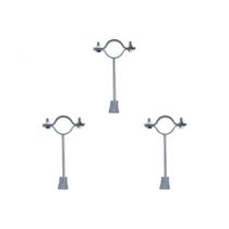 Kit C/3 - Para-Raio Suporte Para Tubo Protecao 1.1/2''Cha...