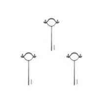 Kit C/3 - Para-Raio Suporte Para Tubo Protecao 1.1/2''Ros...