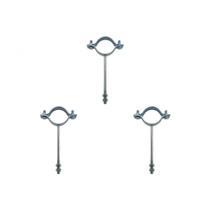 Kit C/3 - Para-Raio Suporte Para Tubo Protecao 2''Rosca M...