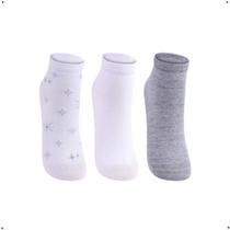 Kit c/3 pares meia lupo feminina Soquete 4535 algodão Kit c/3 pares meia lupo feminina Soquete 4535 algodão