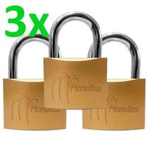 Kit c/ 3 pçs cadeado multiuso - portão porta janela armário