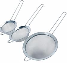 Kit c/ 3 peneiras aço inox fenima
