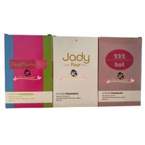 Kit c/ 3 perfumes feminino bio raiz otima fixaçao fantasy,jady e 202 hot