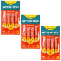Kit C/ 3 Petiscos Para Gatos Naturalstick Cremoso Salmão 75g Kit C/ 3 Petiscos Para Gatos Naturalstick Cremoso Salmão 75g
